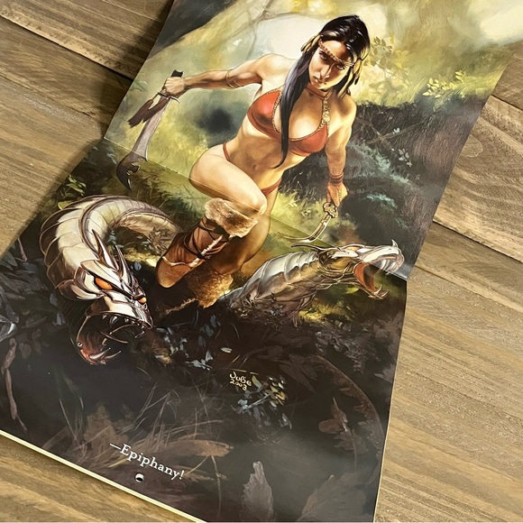 Boris Vallejo & Julie Bell Fantasy Calendar 2005 Collectible VTG Y2K Fantasy Art - Picture 6 of 10
